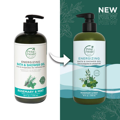 Petal Fresh Energizing Bath & Shower Gel Rosemary & Mint - 475ml