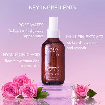 Alteya Organics Hydrating Flower Toner Luminous Rose 120ml