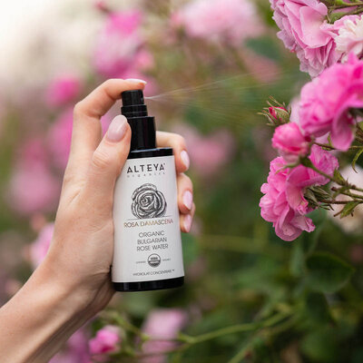 Alteya Organics Organic Bulgarian Rose Water Glass Bottle 100ml