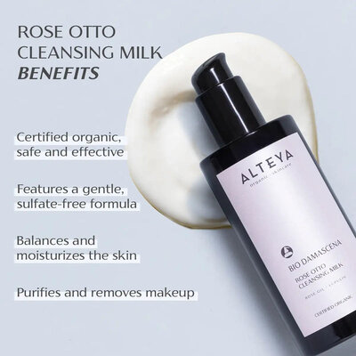 Alteya Organics Bio Damascena Rose Otto Cleansing Milk 200ml