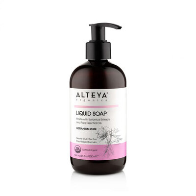 Alteya Organics Liquid Soap Geranium Rose 250ml of 500ml
