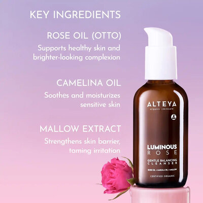 Alteya Organics Luminous Rose Gentle Balancing Cleanser