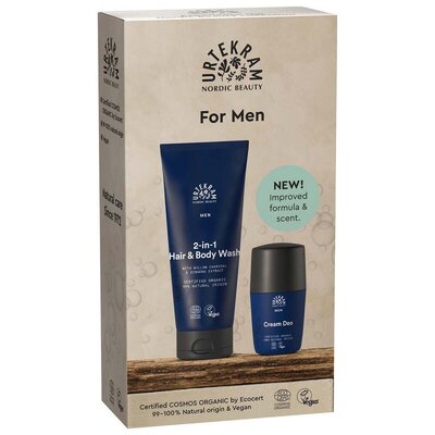 Urtekram For Men Hair & Body Wash - Cream Deo Giftset 1ST