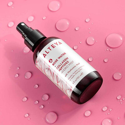 Alteya Organics Rose Water Face Toner met Collagen Peptides en Hyaluronic Acid
