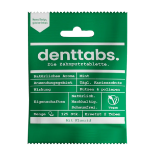 Denttabs Tandenpoets Tabletten met Fluoride 125st.