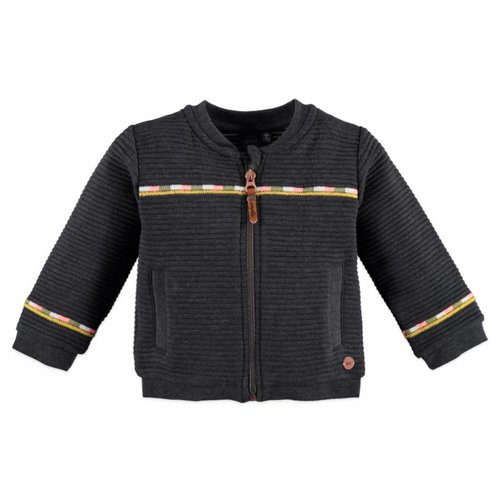 Babyface Babyface meisjes cardigan antraciet Babyface Babyface meisjes cardigan antraciet