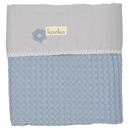 Koeka Koeka wiegdeken antwerp flanel soft blue Koeka Koeka wiegdeken antwerp flanel soft blue