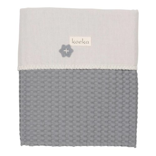 Koeka Koeka wiegdeken antwerp flanel steel grey Koeka Koeka wiegdeken antwerp flanel steel grey