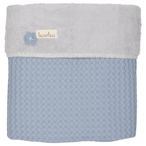 Koeka Koeka wiegdeken oslo teddy blauw Koeka Koeka wiegdeken oslo teddy blauw