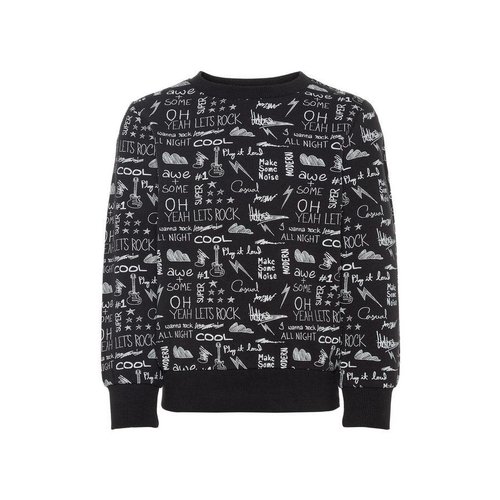 Name-it Name-it jongens sweater NMMOKKE zwart Name-it Name-it jongens sweater NMMOKKE zwart