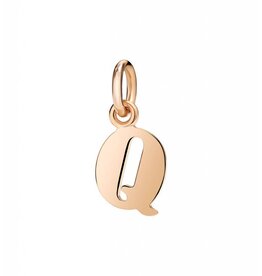 dodo Lettre Q or rose 9K hauteur cordon noir inclus. DODO DLET9/Q