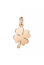 dodo Charm trèfle a quatre feuilles en or rose 9K cordon noir inclus. DODO DMQDG/9