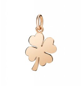 dodo Charm trèfle a quatre feuilles en or rose 9K cordon noir inclus. DODO DMQDG/9