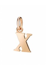 dodo Lettre X   or rose 9K cordon noir inclus DODO DLET9/X