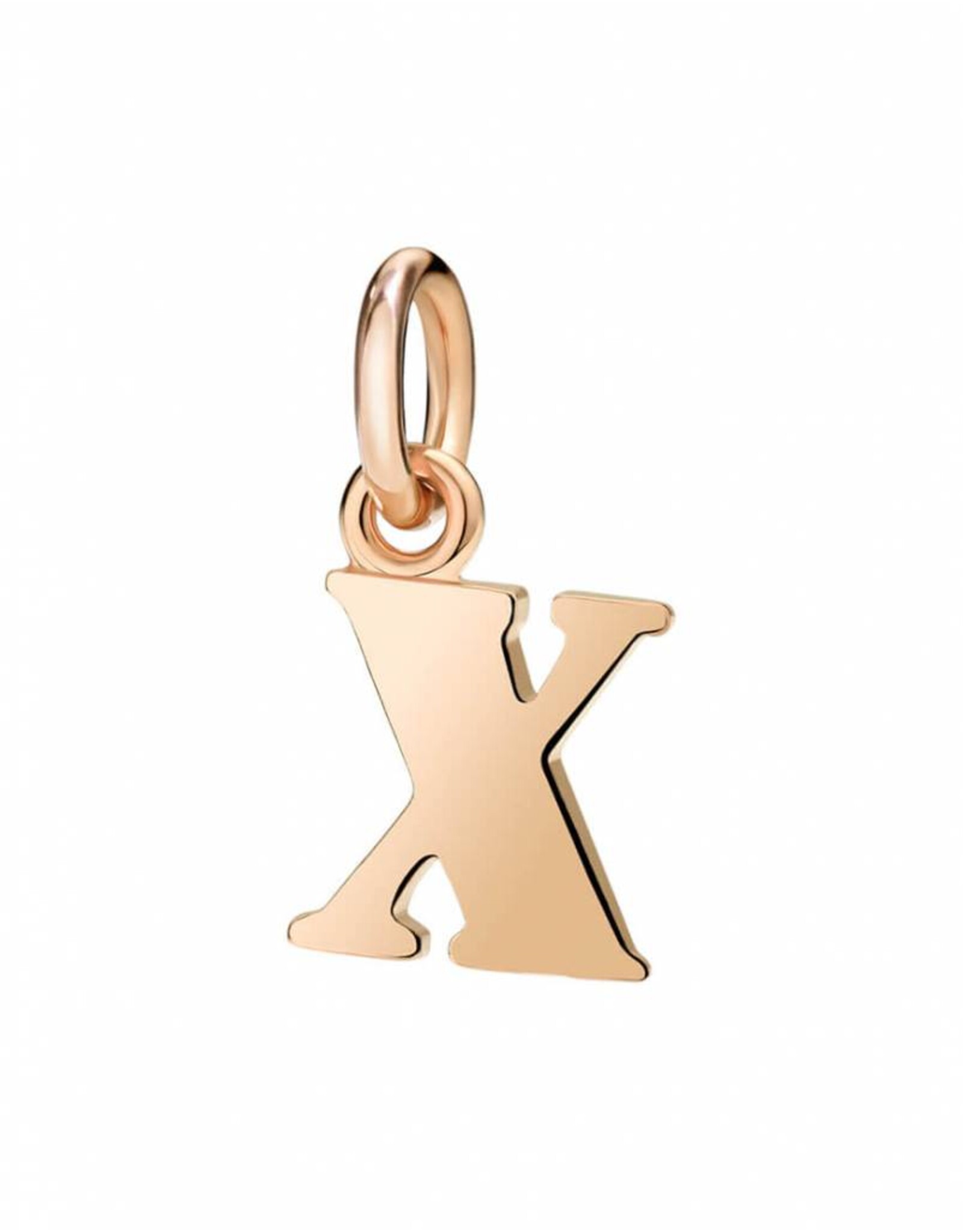 dodo Lettre X   or rose 9K cordon noir inclus DODO DLET9/X