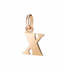 dodo Lettre X   or rose 9K cordon noir inclus DODO DLET9/X