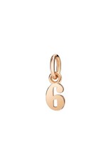 dodo Charm 6 or rose 9K DODO DNUM9P/6. Le chiffre du sixième sens. En or rose, hauteur 0,8 cm. Cordon noir inclus.