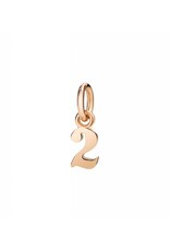 dodo Charm 2 or rose 9K DODO DNUM9P/2 Le 2 vaut le double. En or rose, hauteur 0,8 cm. Cordon noir inclus.