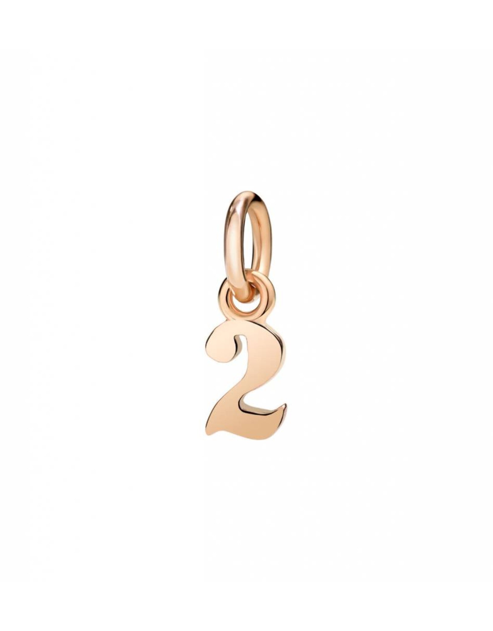 dodo Charm 2 or rose 9K DODO DNUM9P/2 Le 2 vaut le double. En or rose, hauteur 0,8 cm. Cordon noir inclus.