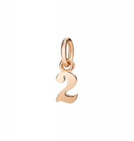 dodo Charm 2 or rose 9K DODO DNUM9P/2 Le 2 vaut le double. En or rose, hauteur 0,8 cm. Cordon noir inclus.