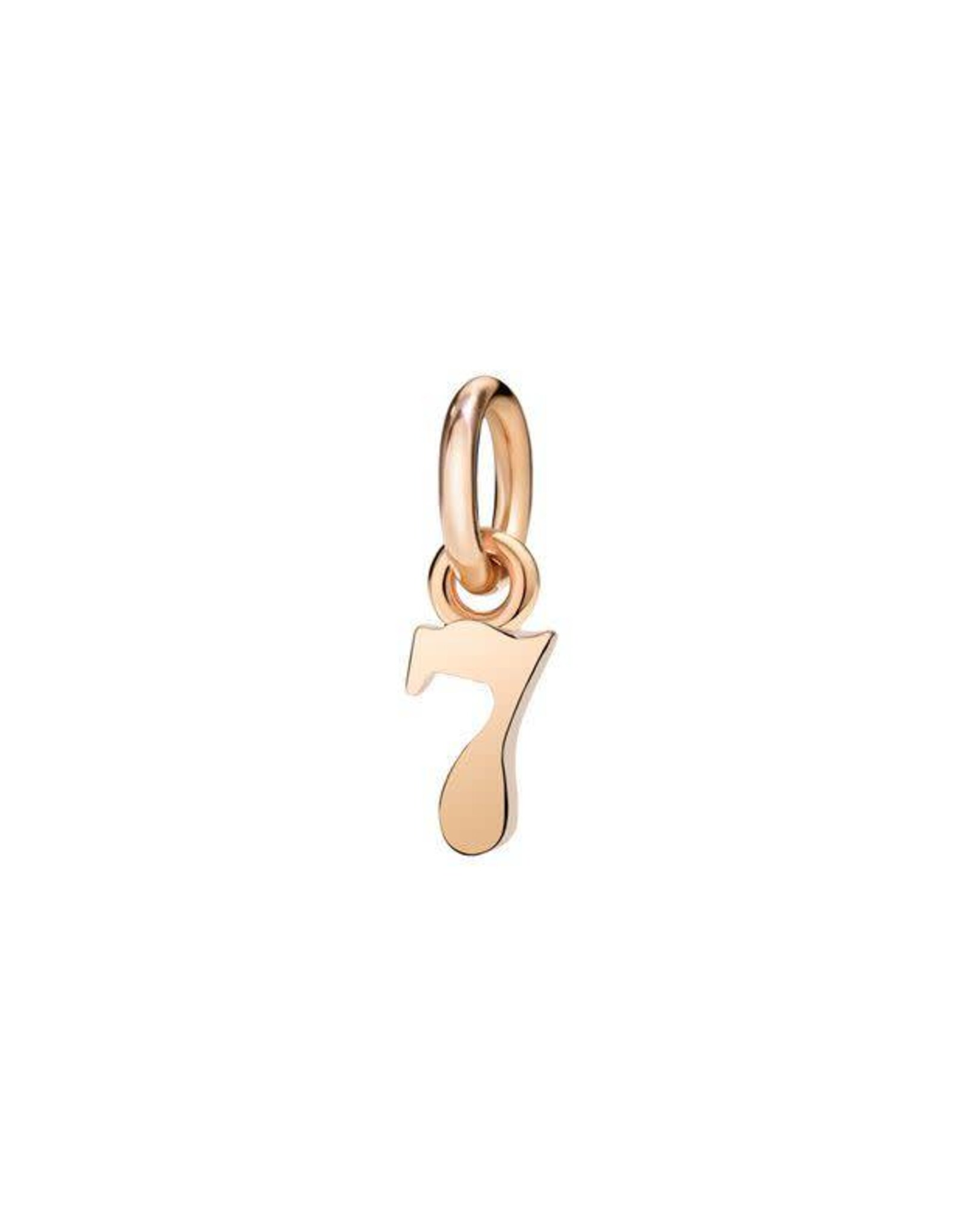 dodo Charm 7 or rose 9K DODO DNUM9P/7. Tout droit au septième ciel. En or rose, hauteur 0,8 cm. Cordon noir inclus.