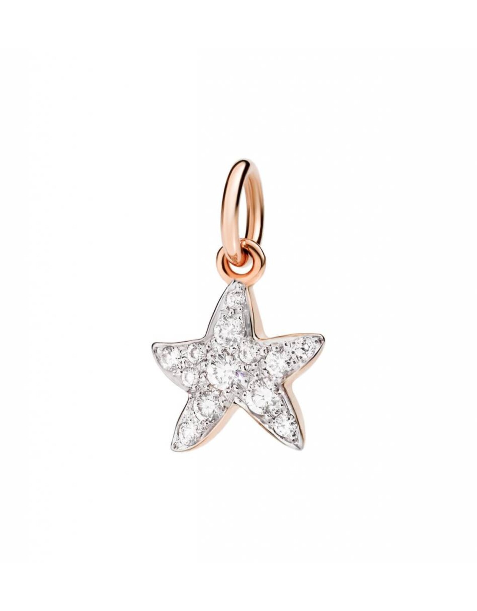 dodo Pen etoile or rose diamants blancs 0.16 ct DODOD3STP/9/B. La bonne étoile brille de mille feux ! Pendentif en or rose avec diamants blancs. Cordon noir inclus.
