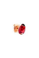 dodo Boucle d’oreille coccinelle en or rose 9 ct et émaux colorés. DoDo DOHCOC/9/K