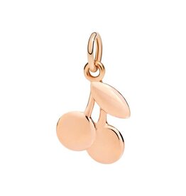 dodo Pendentif cerise en or rose 9 ct. Cordon noir inclus. Code produit DMCHERRY/9/K dOdO