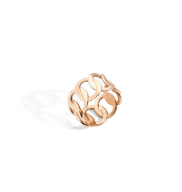 POMELLATO Bague BRERA en or rose 18k taille 54. La chaîne iconique de la Maison devient extrêmement légère : un canon esthétique inédit qui révèle un charme tactile et éthéré. POMELLATO A.B910PO7-54
