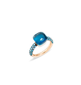 POMELLATO Bg NUDO classique TPZ bleu london + turquoise 54 POMELLATO A.B904O6TLTTB-54