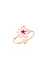 dodo Bague grande fleur du cerisier or rose 9K et émail rose 52 DODO ADFIOG/RO/9/K-52