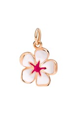 dodo Charm fleur de cerisier or rose 9K émail blanc DoDo DMFIO/G/BI/9/K