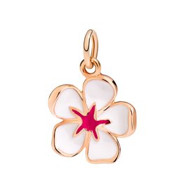 dodo Charm fleur de cerisier or rose 9K émail blanc DoDo DMFIO/G/BI/9/K