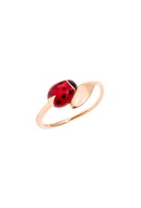 dodo Bague coccinelle en or rose 9 K 48 et émaux colorés. DoDo ADCOC/9/K-48