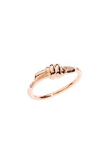 dodo Bague Nodo 54 or rose 9K et brillants bruns DoDo ADKNOT/9/BR/K-54