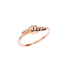 dodo Bague Nodo 52 or rose 9K et brillants bruns DoDo ADKNOT/9/BR/K-52
