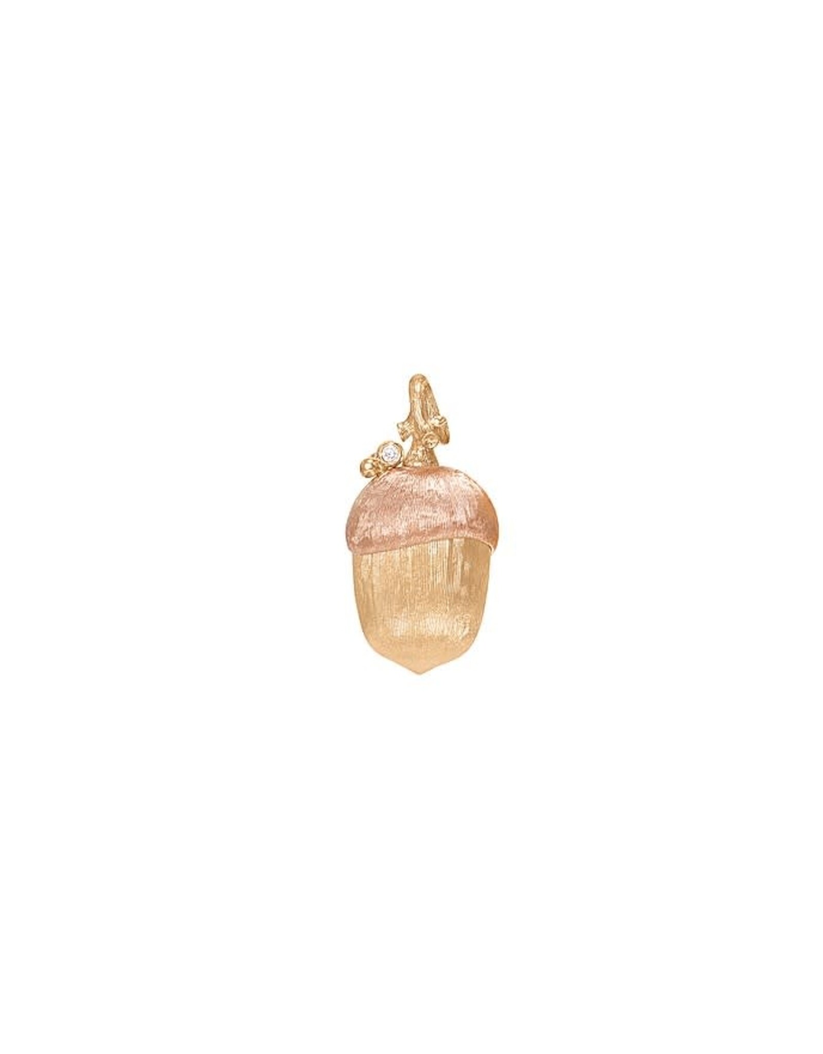 Pendentif forest grand gland or jaune et rose LYNGGAARD A3003-401