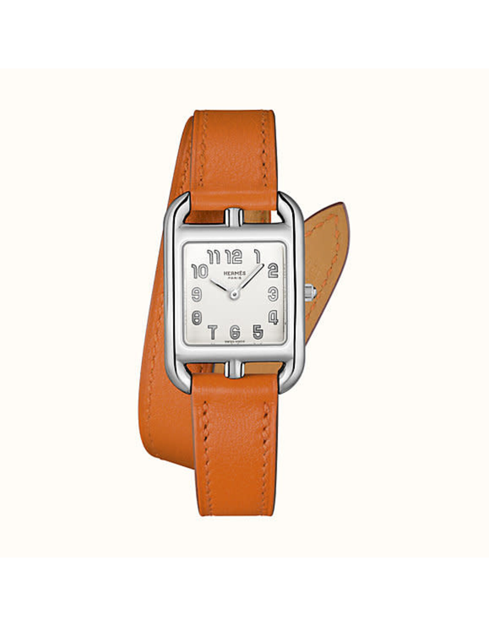 HERMES S.A Cape Cod PM acier dt orange HERMES