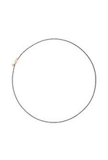 dodo Collier argent PVD noir fermoir or rose 9K 45 cm DODO DG9/AN/45