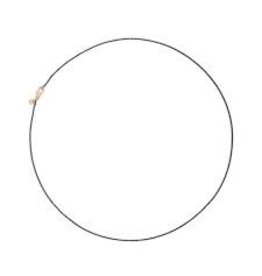 dodo Collier argent PVD noir fermoir or rose 9K 45 cm DODO DG9/AN/45
