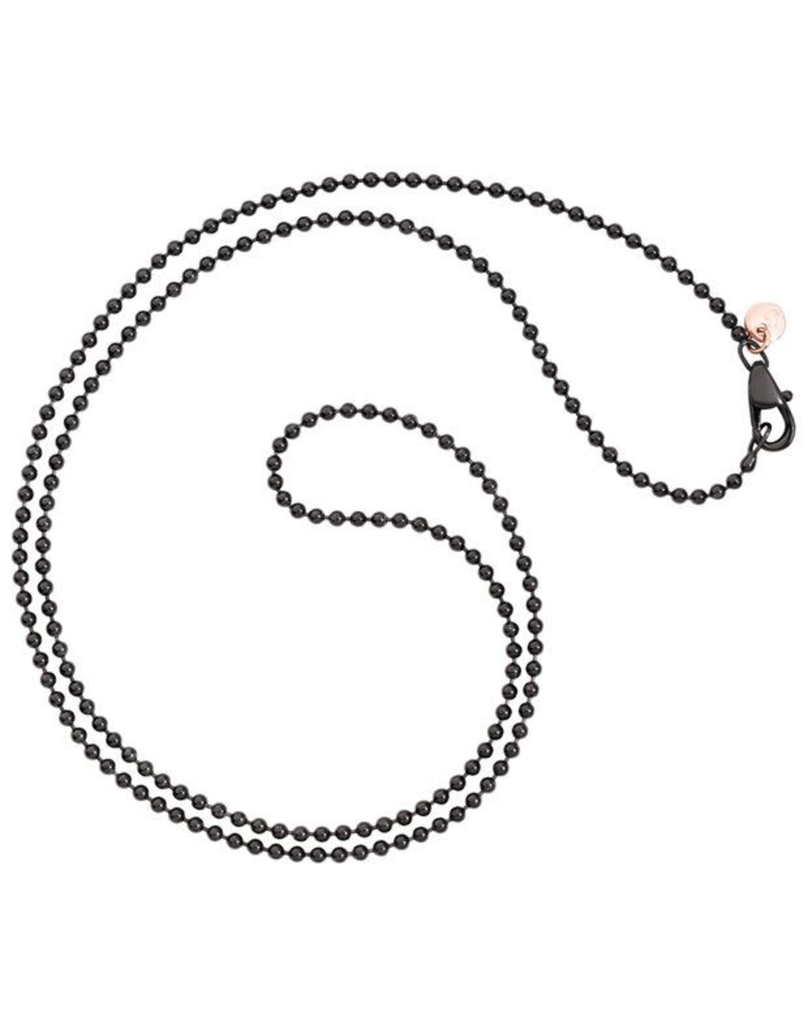 dodo Chaîne everyday argent PVD noir or rose 50 cm DODO
