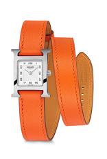 HERMES S.A Heure H PM acier DT orange PM HERMES