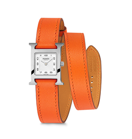 HERMES S.A Heure H PM acier DT orange PM HERMES