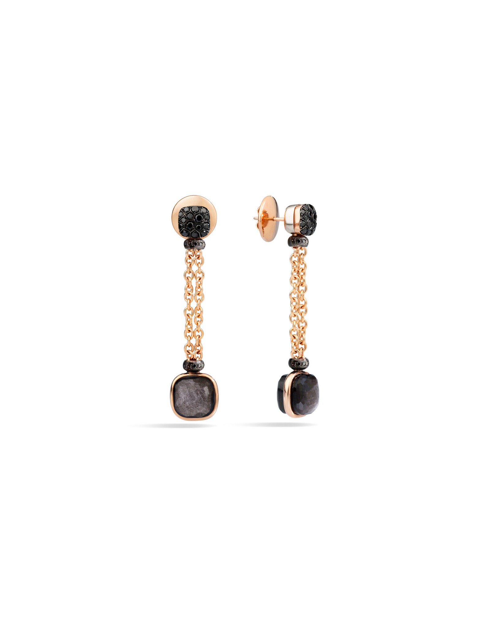 POMELLATO Bo NUDO pendantes obsidiennes diamants noirs POMELLATO O.B905/BB/O6/OS