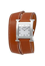 HERMES S.A Heure H MM acier cadran blanc bracelet DT GM HERMES