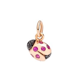 dodo Charm coccinelle or 9K rubis et diamants noirs DoDo DMCOC/9/BB/RU/K