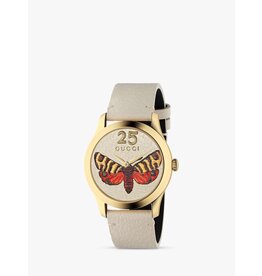 GUCCI G-TIMELESS MD WHITE calf&butterfly GUCCI