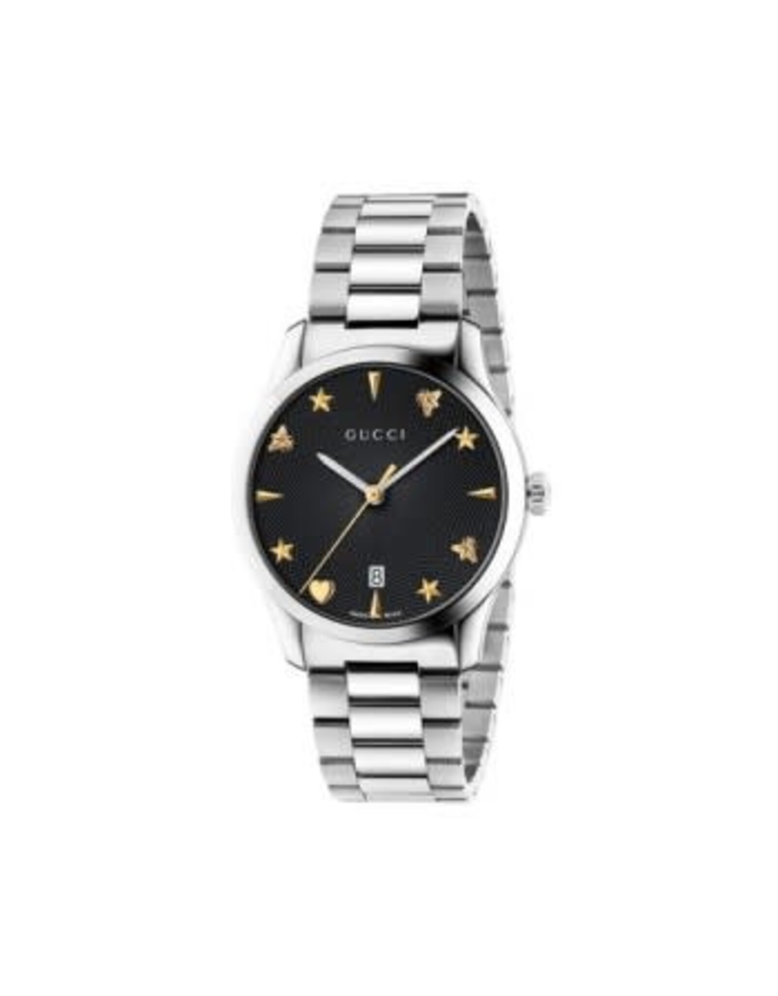GUCCI G-TIMELESS MD BLACK guilloche signature GUCCI