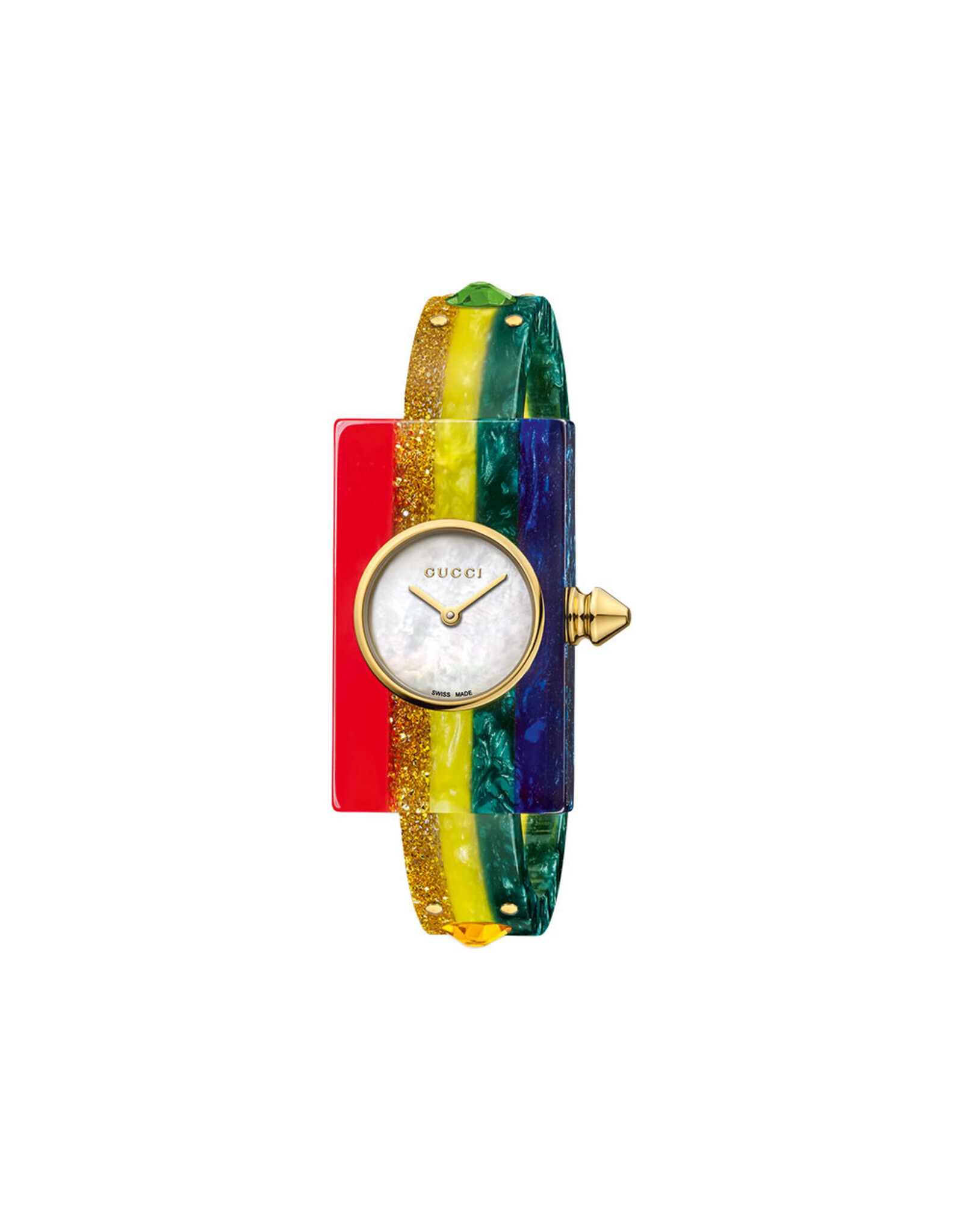 GUCCI 143SM WHITE MOP/rainbow resin GUCCI