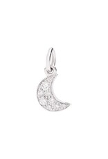 dodo Pendentif lune or blanc diamants blancs DoDo